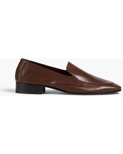 Sandro Leather Loafers - Brown