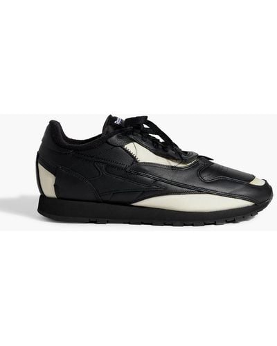 MAISON MARGIELA x REEBOK Project 0 Cl Memory Of V2 Shell-trimmed Leather Sneakers - Black