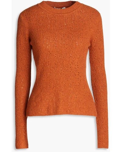 Autumn Cashmere Kaschmirpullover in pointelle-strick - Orange