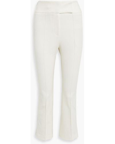 Veronica Beard Jupiter Cotton-blend Twill Bootcut Pants - White