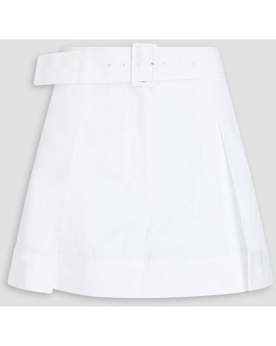 3.1 Phillip Lim Belted Cotton-blend Poplin Shorts - White