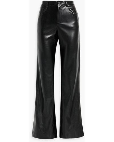Cami NYC Zenobia Faux Leather Wide-leg Trousers - Black