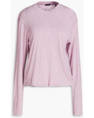 ATM Slub Cotton-jersey Top - Pink