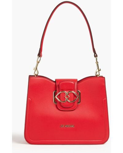 Love Moschino Love Bridge Faux Leather Shoulder Bag - Red