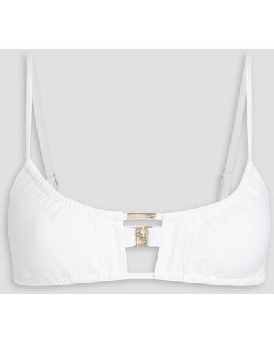 Melissa Odabash France Embellished Bikini Top - White