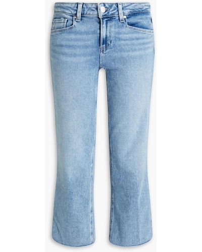 PAIGE Jolene halbhohe cropped jeans mit geradem bein - Blau