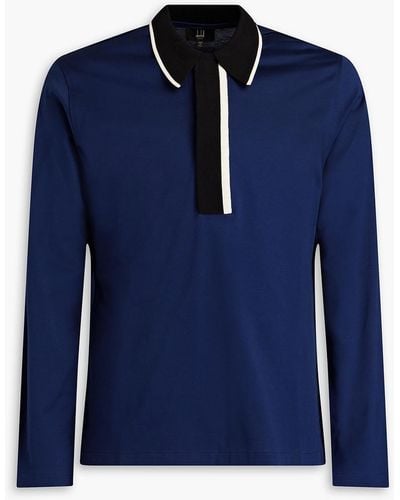 Dunhill Polohemd aus baumwoll-jersey - Blau
