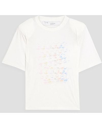 IRO Stars Printed Cotton-jersey T-shirt - White