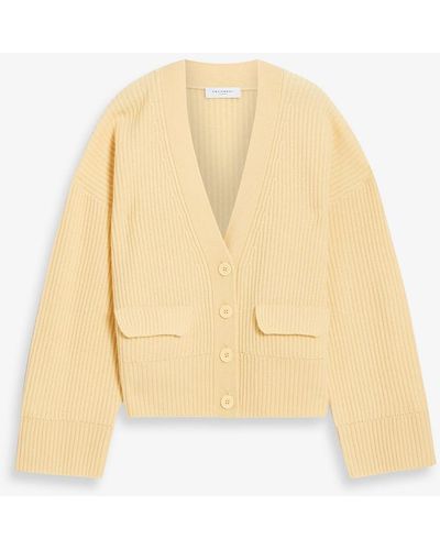 Equipment Rosie Ribbed Cashmere Cardigan - Natural