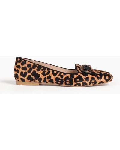 Stuart Weitzman Linda Leopard-print Calf Hair Loafers - Multicolour