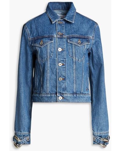 JW Anderson Chain-embellished Denim Jacket - Blue