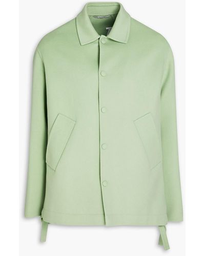 Valentino Garavani Embroidered Wool And Cashmere-blend Felt Jacket - Green