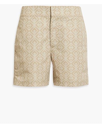 Frescobol Carioca Short-length Printed Swim Shorts - Natural