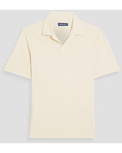 Frescobol Carioca Faustino Cotton, Lyocell And Linen-blend Terry Polo Shirt - White
