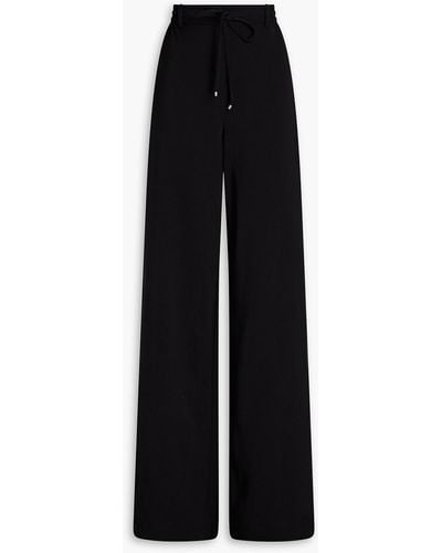 Zuhair Murad Snap-detailed Stretch-crepe Wide-leg Trousers - Black