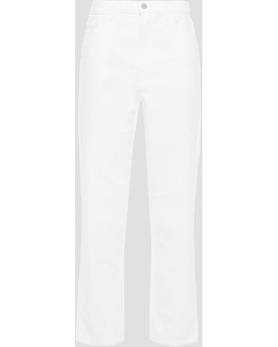 J Brand High-rise Straight-leg Jeans - White