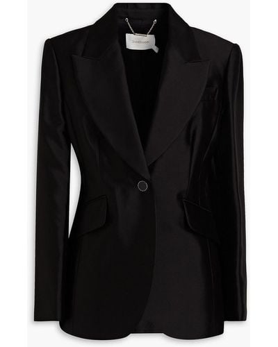 Zimmermann Wool And Silk-blend Blazer - Black