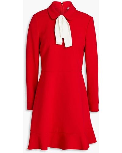 RED Valentino Pussy-bow Crepe Mini Dress - Red