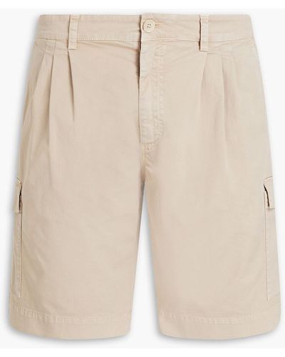 Dolce & Gabbana Appliquéd Stretch-cotton Cargo Shorts - Natural
