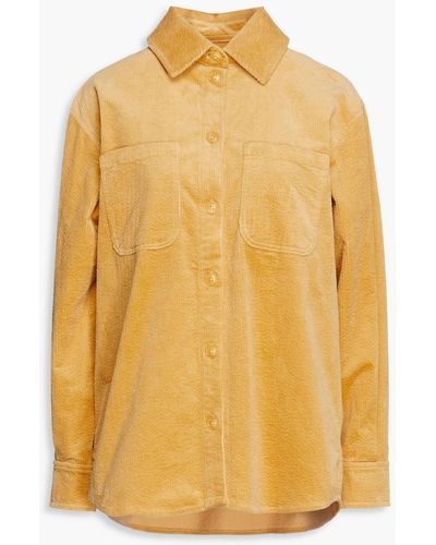 Samsøe & Samsøe Kyra Organic Cotton-blend Corduroy Shirt - Yellow