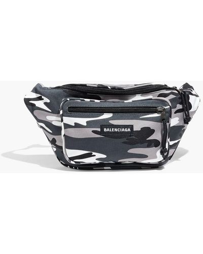 Balenciaga Explorer Camouflage Shell Belt Bag - Gray