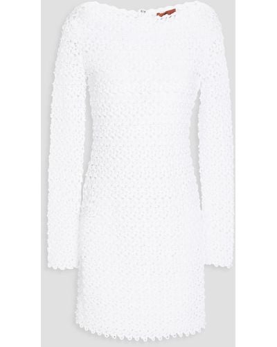 Missoni Crocheted Silk-blend Mini Dress - White