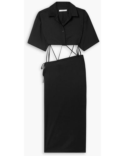 Christopher Esber Cutout Wool-blend Midi Dress - Black