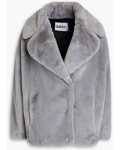 Jakke Rita Faux Fur Jacket - Grey