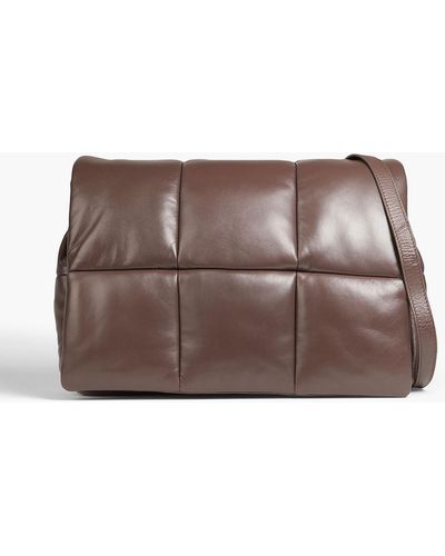 Stand Studio Wanda Quilted Faux Leather Clutch - Brown