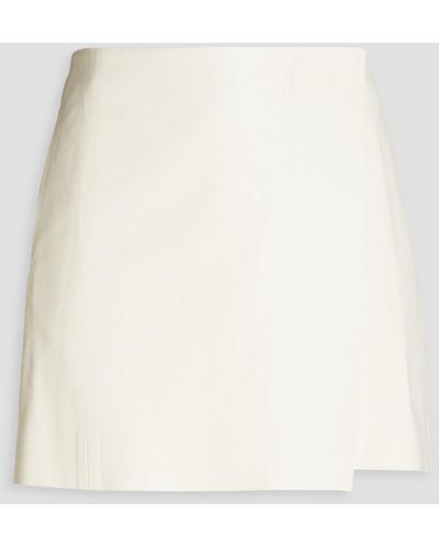 Holzweiler Erina Wrap-effect Faux Leather Mini Skirt - White