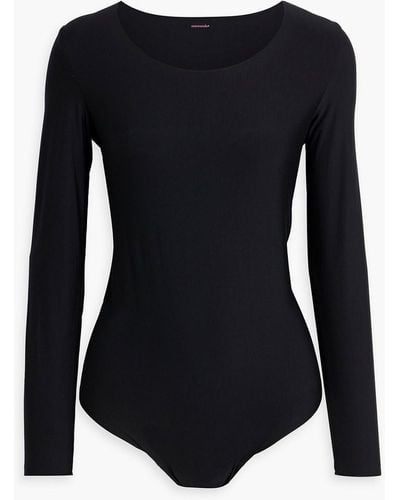 Commando Stretch-micro Modal Jersey Bodysuit - Black