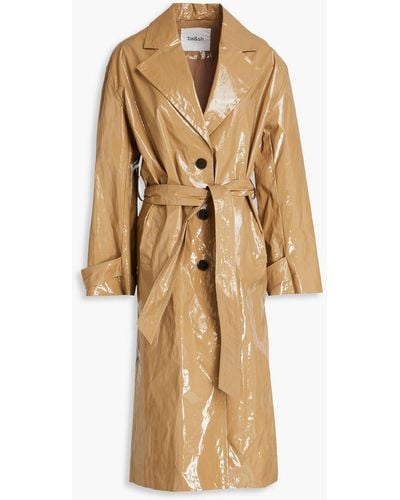Ba&sh Belted Coated Cotton Trench Coat - Natural