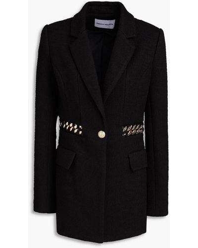 Rebecca Vallance Carine Chain-embellished Tweed Blazer - Black