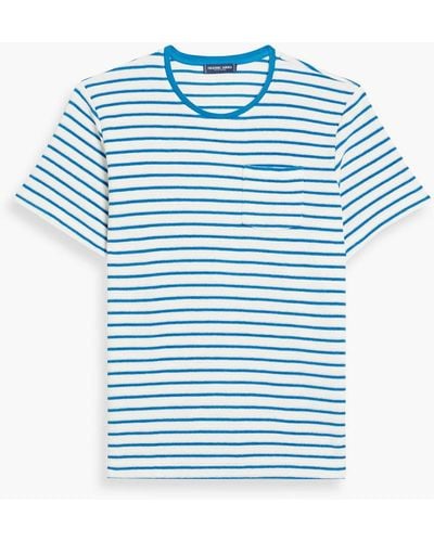 Frescobol Carioca Striped Cotton-jersey T-shirt - Blue
