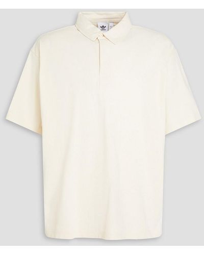 adidas Originals Cotton-piqué Polo Shirt - Natural