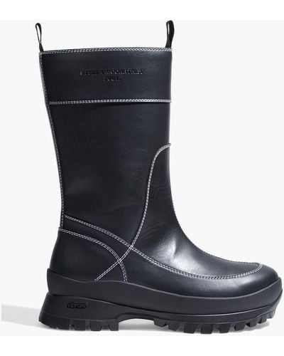 Stella McCartney Faux Leather Rain Boots - Black