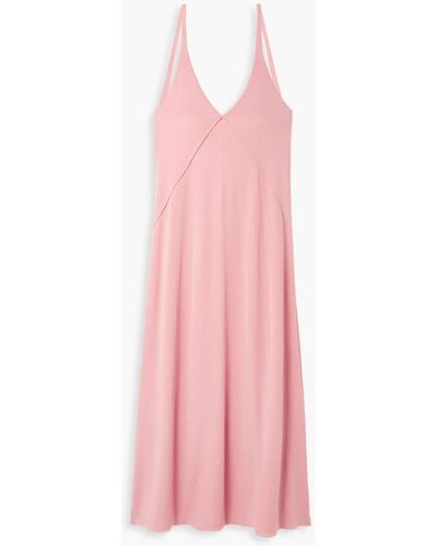 Khaite Francine slip dress in midilänge aus stretch-jersey - Pink