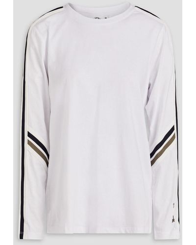The Upside Espera Beaumont Striped Cotton-jersey Top - Grey