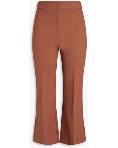 Victoria Beckham Jersey Kick-flare Trousers - Brown