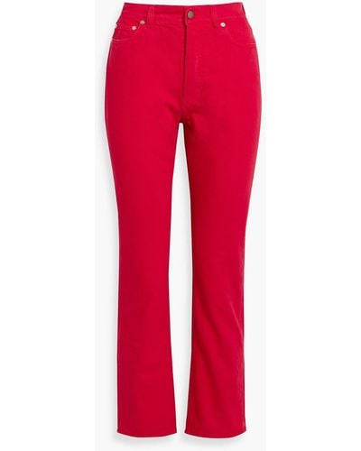 Valentino Garavani High-rise Slim-leg Jeans - Red