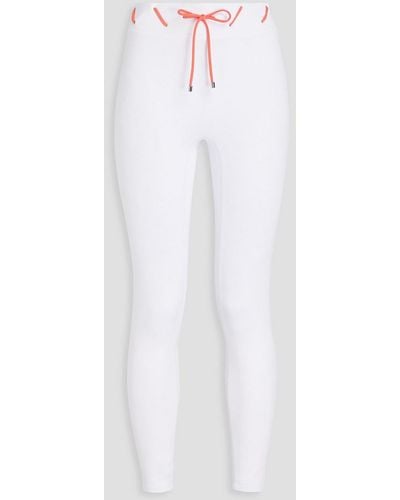 Heroine Sport Cropped Lace-up Stretch-jersey leggings - White