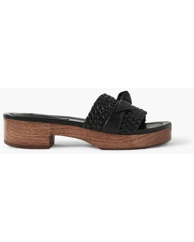 Alexandre Birman Clarita Woven Leather Sandals - Black