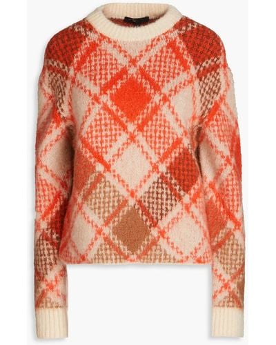 Maje Jacquard-knit Sweater - Orange