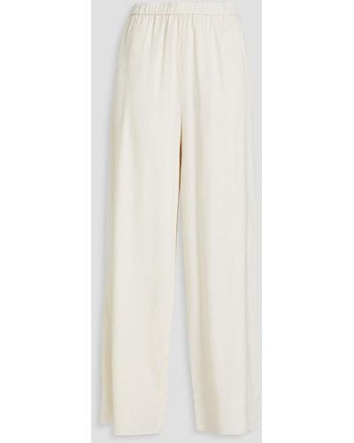 Solid & Striped The Delaney Linen-blend Wide-leg Trousers - White
