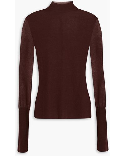 Nina Ricci Cotton-blend Turtleneck Sweater - Brown