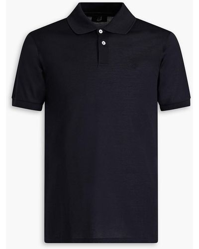 Dunhill Cotton-piqué Polo Shirt - Black