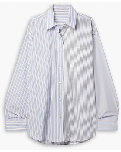 Stella McCartney Striped Cotton-poplin Shirt - White