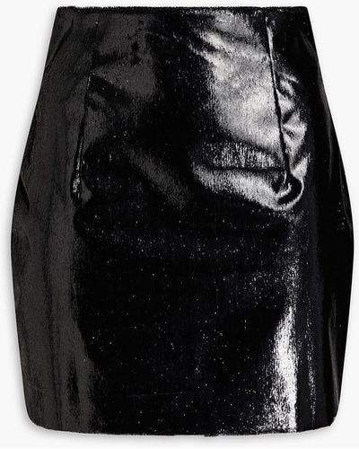 GAUGE81 Metallic Fil Coupé Mini Skirt - Black