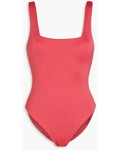 Onia Rafaela Ribbed Swimsuit - Pink