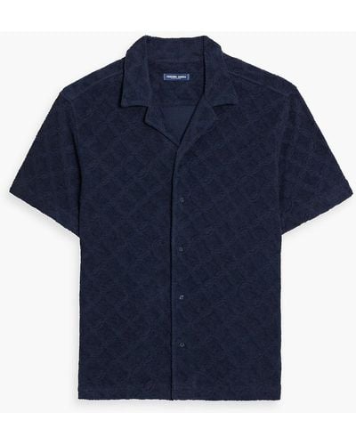 Frescobol Carioca Cotton-terry Jacquard Shirt - Blue